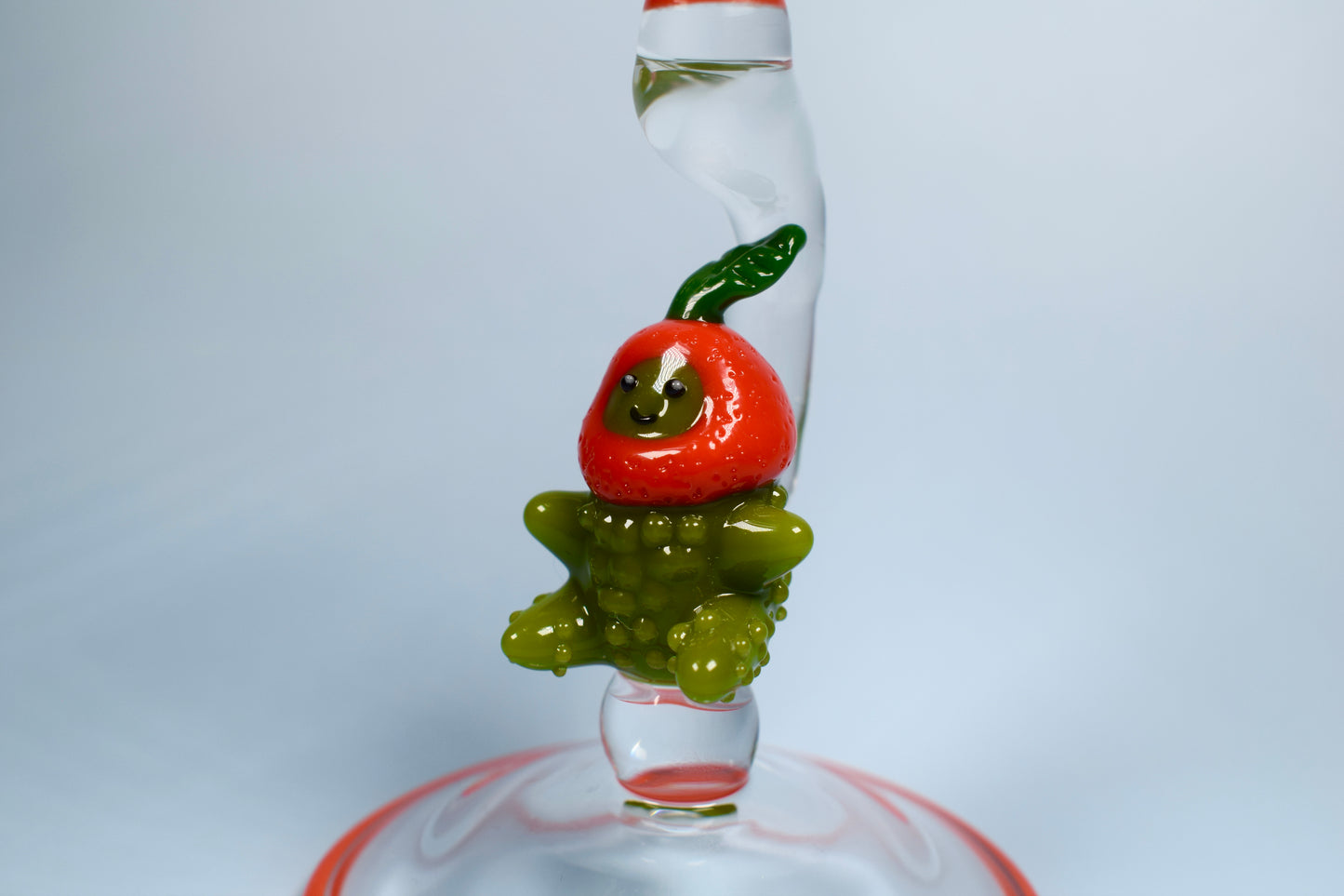 Orange Hat Coupe Glass